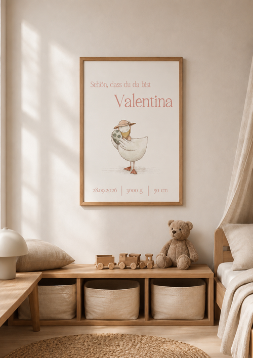 Poster Personalisiertes Namensposter Gans | Digitaler Download