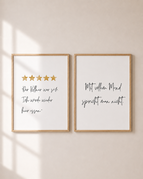 Poster-Set Küche | Kuchen & Küchensprüche | 4er Set | Digitaler Download