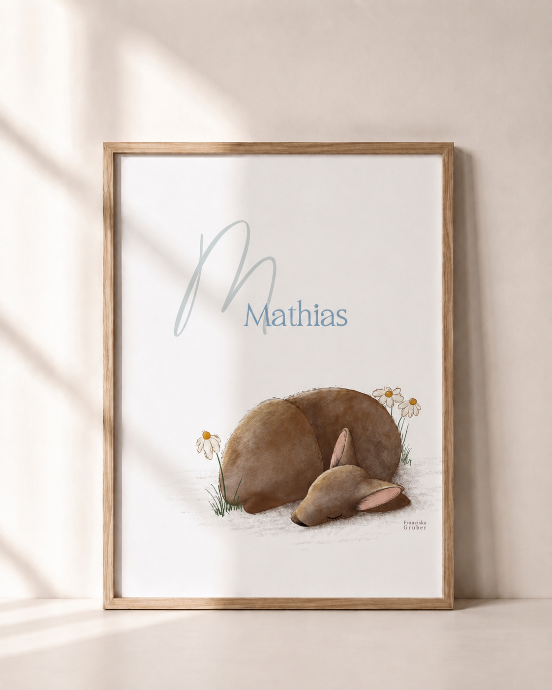 Poster personalisiert | Namensposter Rehkitz | Kinderzimmer | Digitaler Download