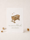 Postkarte | Wir werden das Kind schon schaukeln | Zur Geburt