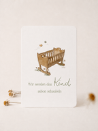 Postkarte | Wir werden das Kind schon schaukeln | Zur Geburt