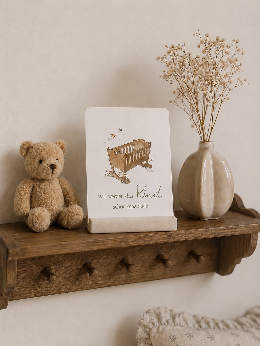 Postkarte | Wir werden das Kind schon schaukeln | Zur Geburt