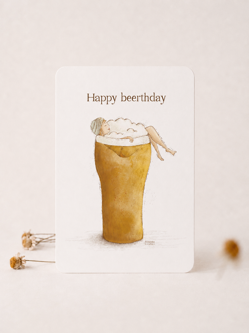 Postkarte | Happy Beerthday | Geburtstagskarte