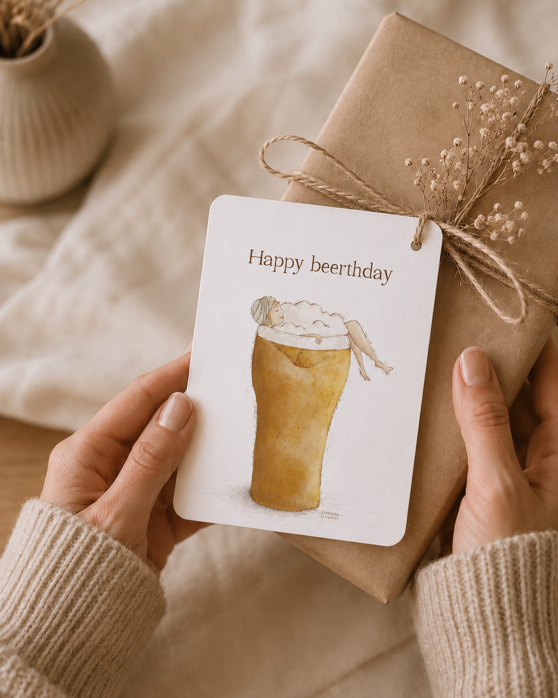 Postkarte | Happy Beerthday | Geburtstagskarte