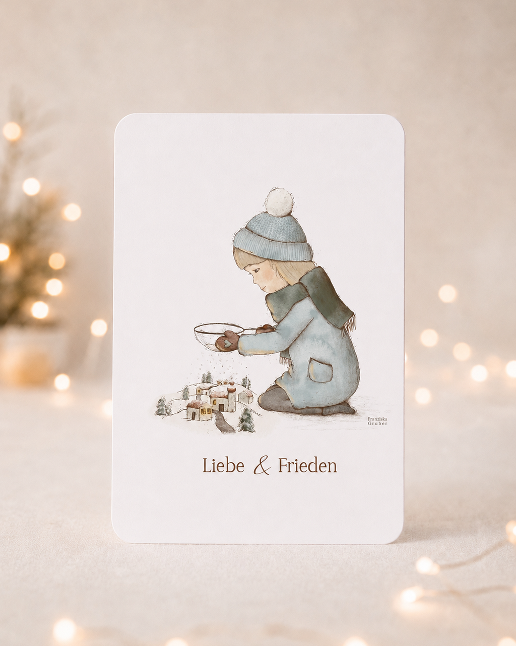Postkarte | Liebe & Frieden | Weihnachtskarte
