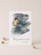Postkarte | Sterne sind die Vergissmeinnicht der Engel | Trauerkarte