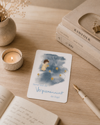 Postkarte | Sterne sind die Vergissmeinnicht der Engel | Trauerkarte