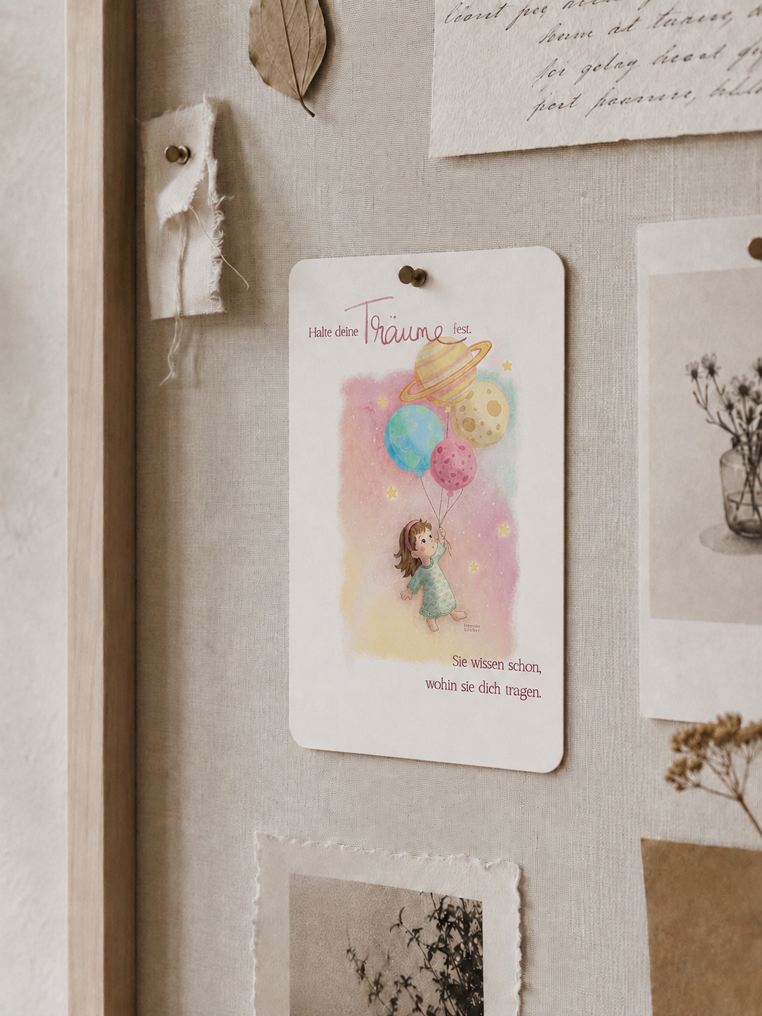 Postkarte | Halte deine Träume fest | Mutmacher