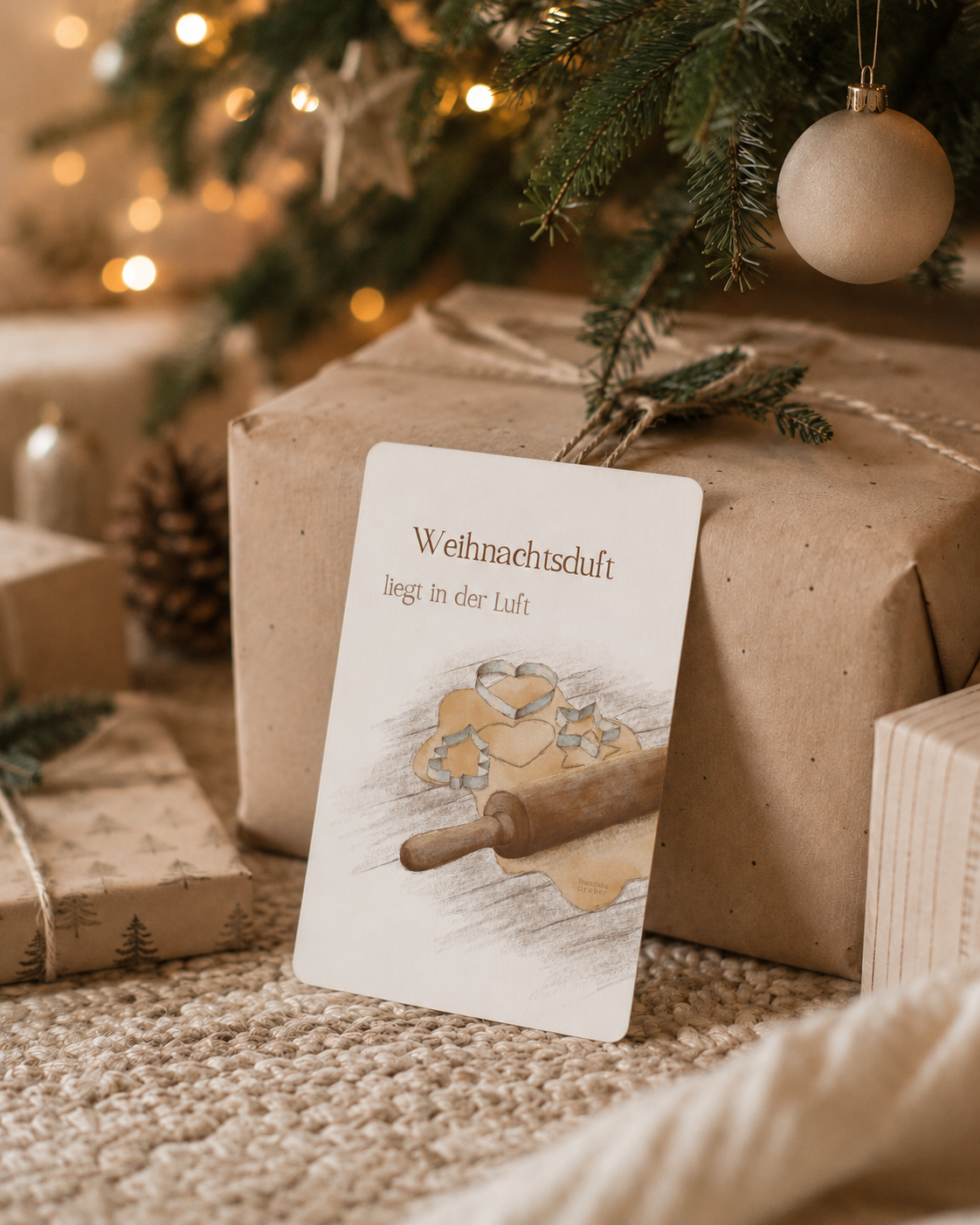 Postkarte | Weihnachtsduft liegt in der Luft | Weihnachtskarte