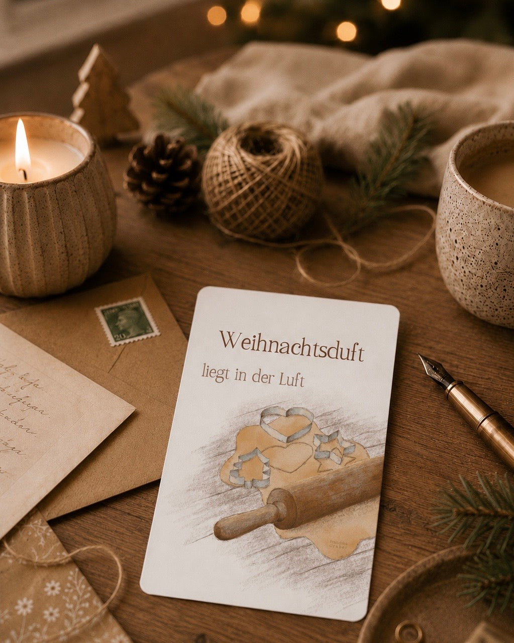 Postkarte | Weihnachtsduft liegt in der Luft | Weihnachtskarte