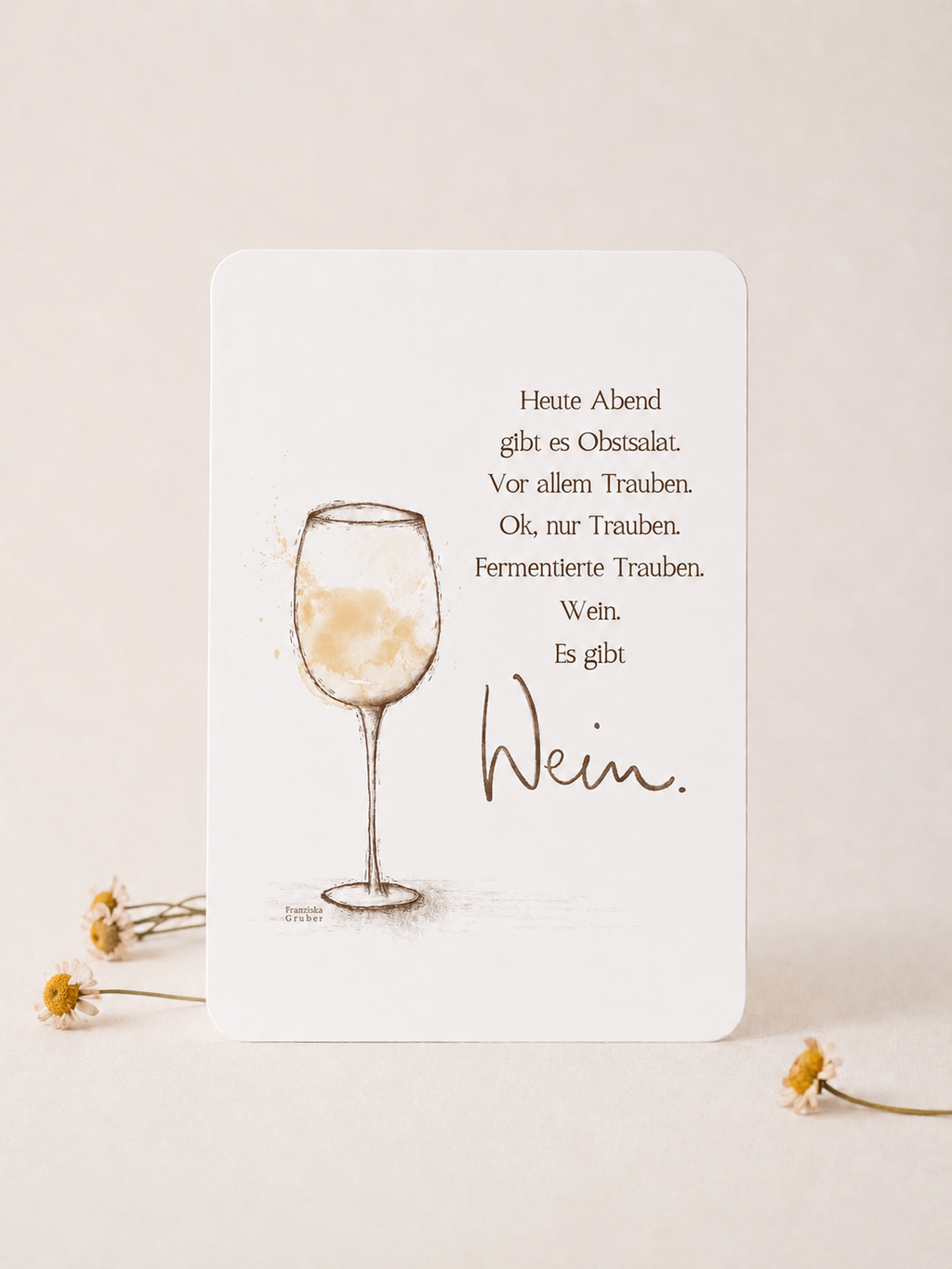 Postkarte | Wein | Für Weinliebhaber