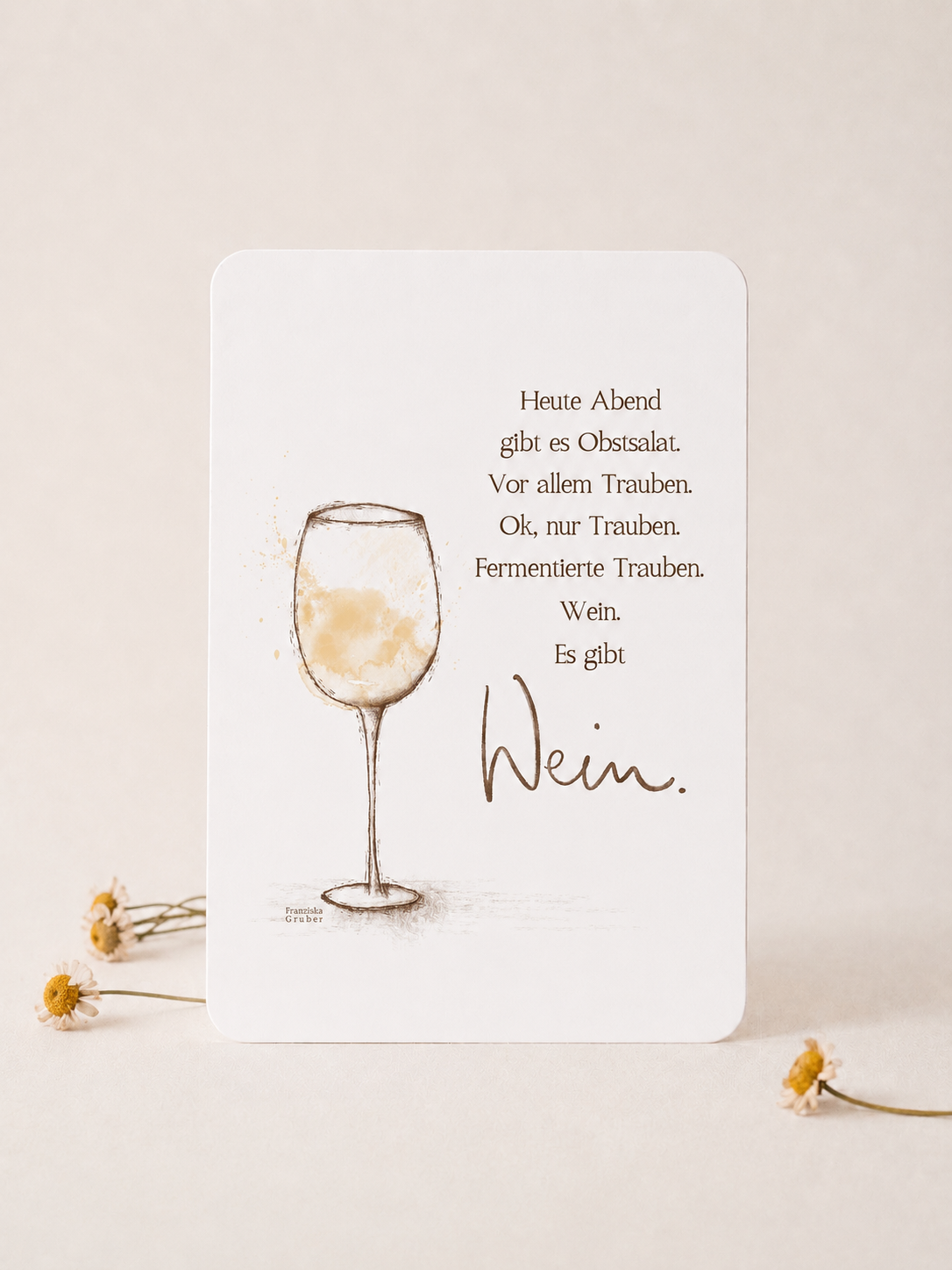 Postkarte | Wein | Für Weinliebhaber
