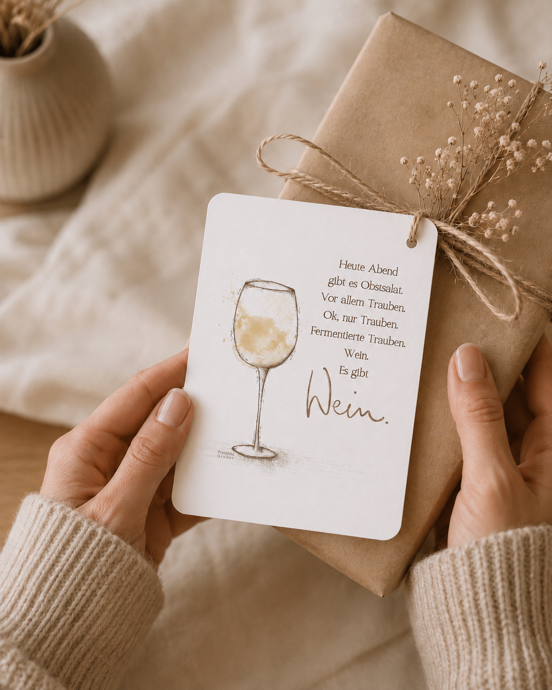 Postkarte | Wein | Für Weinliebhaber