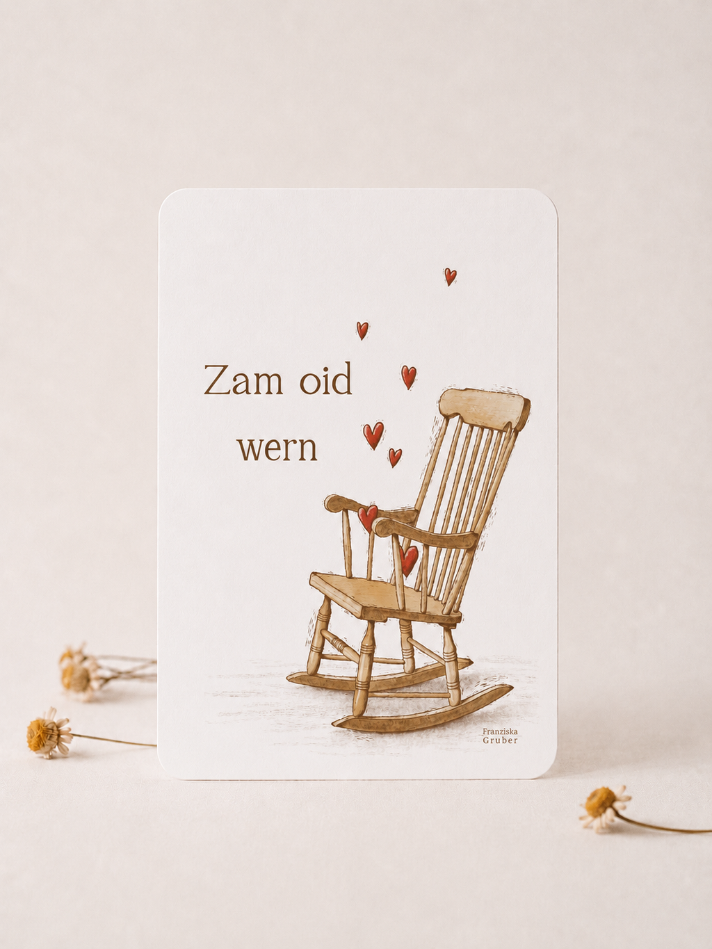 Postkarte | Zam oid wern | Zur Hochzeit