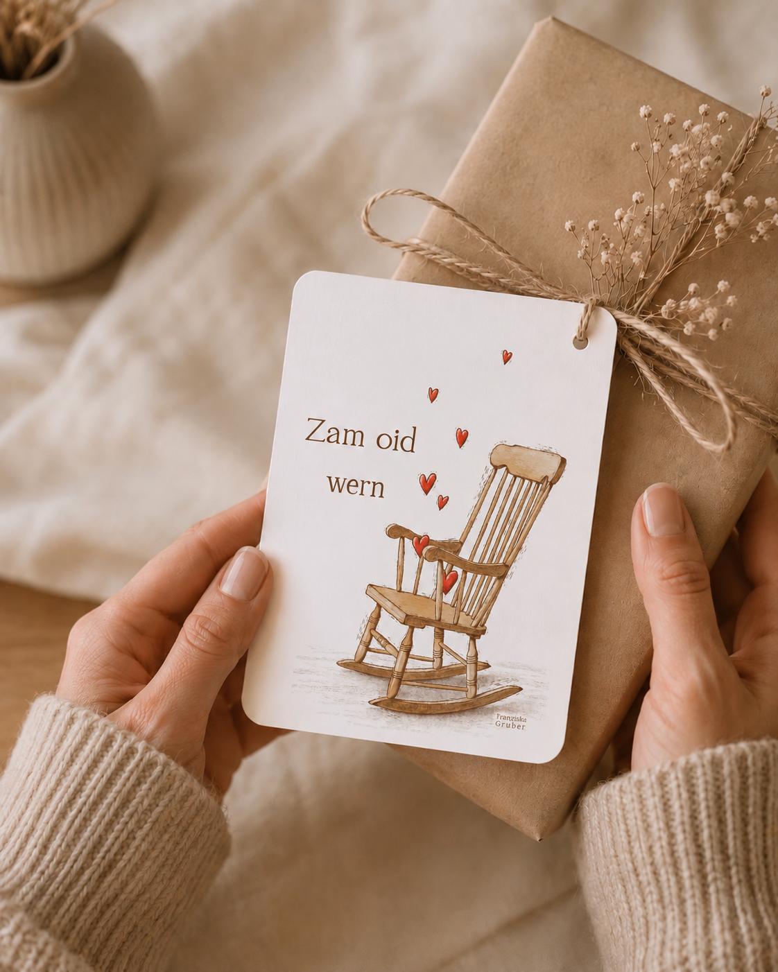 Postkarte | Zam oid wern | Zur Hochzeit
