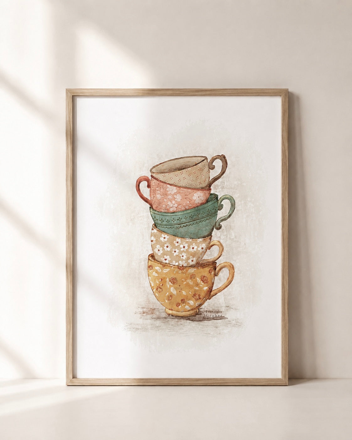 Poster Vintage Tassen | Digitaler Download